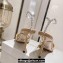 Jimmy Choo Heel 8.5cm Saeda 85 Pumps Patent Leather Nude with Crystal Embellishment 2024