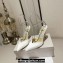 Jimmy Choo Heel 10cm Saeda 100 Pumps Satin White with Crystal Embellishment 2024