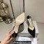 Jimmy Choo Heel 8.5cm Saeda 85 Pumps Suede Black with Crystal Embellishment 2024