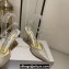 Jimmy Choo Heel 8.5cm Saeda 85 Pumps Glitter Gold with Crystal Embellishment 2024