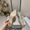 Jimmy Choo Heel 8.5cm Saeda 85 Pumps Glitter Gold with Crystal Embellishment 2024