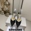 Jimmy Choo Heel 8.5cm Saeda 85 Pumps Glitter Black with Crystal Embellishment 2024