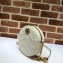 Gucci GG Marmont Mini Round Shoulder Bag 550154 Leather White