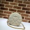 Gucci GG Marmont Mini Round Shoulder Bag 550154 Leather White