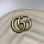 Gucci GG Marmont Mini Round Shoulder Bag 550154 Leather White