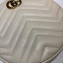 Gucci GG Marmont Mini Round Shoulder Bag 550154 Leather White