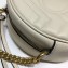 Gucci GG Marmont Mini Round Shoulder Bag 550154 Leather White