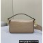 Fendi Medium Baguette Dove gray crocodile leather bag