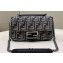 Fendi Medium Baguette Chain Midi FF tapestry fabric bag dark gray