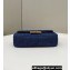 Fendi Medium Baguette Chain Midi FF bag Denim Blue