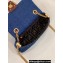 Fendi Medium Baguette Chain Midi FF bag Denim Blue