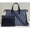 Fendi Peekaboo X-Tote bag Black leather with FF tapestry fabric
