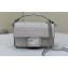 Fendi Mini Baguette Silver leather bag with crystal FF motif