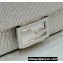 Fendi Mini Baguette Silver leather bag with crystal FF motif