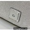 Fendi Medium Baguette Silver leather bag with crystal FF motif