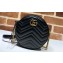 Gucci GG Marmont Mini Round Shoulder Bag 550154 Leather Black
