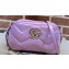 Gucci GG Marmont Small shoulder Camera Bag 447632 iridescent quilted chevron leather Pink