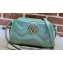 Gucci GG Marmont Small shoulder Camera Bag 447632 iridescent quilted chevron leather Green