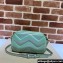 Gucci GG Marmont Small shoulder Camera Bag 447632 iridescent quilted chevron leather Green