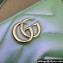 Gucci GG Marmont Small shoulder Camera Bag 447632 iridescent quilted chevron leather Green