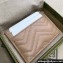 Gucci GG Marmont matelassé card case 443127 in Nude palladium hardware