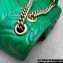 Gucci x Adidas GG Marmont Small shoulder bag 443497 Leather Green