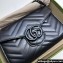 Gucci GG Marmont matelassé mini Bag 474575 leather Black with Brass hardware