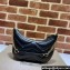 Gucci GG Marmont Small shoulder bag 777263 chevron leather Black