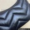 Gucci GG Marmont Small shoulder bag 777263 chevron leather Black