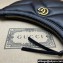 Gucci GG Marmont Small shoulder bag 777263 chevron leather Black