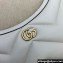 Gucci GG Marmont Small shoulder bag 777263 chevron leather White