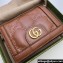 Gucci GG Matelassé card case Wallet 723786 in Brown leather