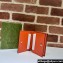 Gucci GG Matelassé card case Wallet 723786 in Orange leather