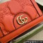 Gucci GG Matelassé card case Wallet 723786 in Orange leather