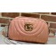 Gucci GG Marmont Small shoulder Camera Bag 447632 Leather Peach