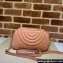 Gucci GG Marmont Small shoulder Camera Bag 447632 Leather Peach