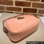 Gucci GG Marmont Small shoulder Camera Bag 447632 Leather Peach