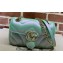 Gucci GG Marmont mini shoulder bag 446744 iridescent quilted chevron leather Green