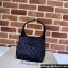 Gucci Jackie 1961 small shoulder bag 764303 GG Velvet Black
