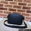 Gucci GG rubber-effect mini shoulder bag 771321 Leather Black