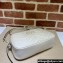 Gucci GG Marmont Small shoulder Camera Bag 447632 leather White with Brass hardware