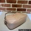 Gucci GG Marmont Small shoulder Camera Bag 447632 leather Nude with Brass hardware