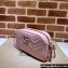 Gucci GG Marmont Small shoulder Camera Bag 447632 leather Pink with Brass hardware