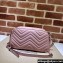 Gucci GG Marmont Small shoulder Camera Bag 447632 leather Pink with Brass hardware