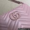Gucci GG Marmont Small shoulder Camera Bag 447632 leather Pink with Brass hardware