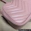 Gucci GG Marmont Small shoulder Camera Bag 447632 leather Pink with Brass hardware