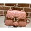 Gucci GG Marmont Mini Top Handle Bag 547260 Leather Peach