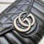 Gucci GG Marmont matelassé mini Bag 474575 leather Black with Antique silver-toned hardware
