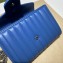 Gucci GG Marmont matelassé mini Bag 474575 leather Blue with Antique silver-toned hardware