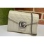 Gucci GG Marmont matelassé mini Bag 474575 leather White with Antique silver-toned hardware